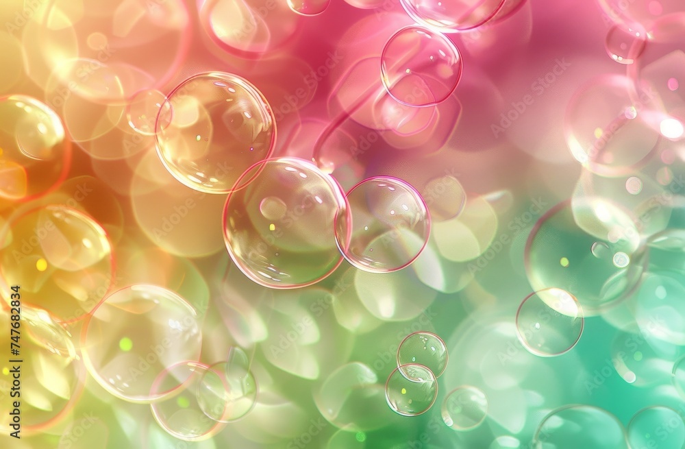 A pink and green abstract bubble background. A pink and green abstract bubble background.