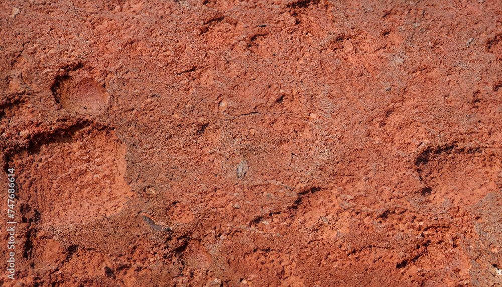 close view of the red stone surface. concept: surface of Mars., background with space for text