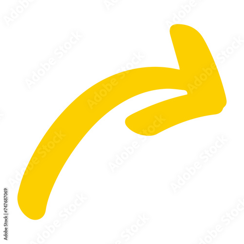 yellow arrow element