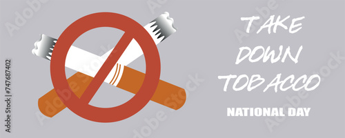 Drawn banner for Take Down Tobacco National Day of Action