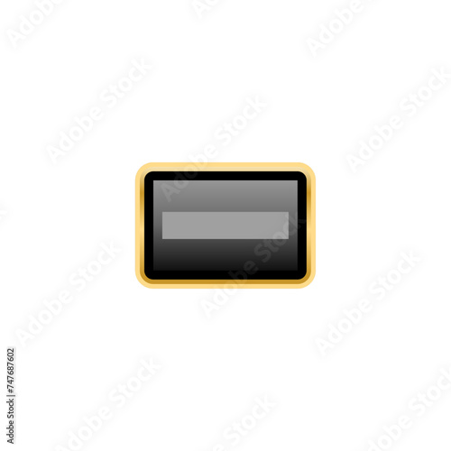 シンプルなイラスト_黒いMini Display メス_差込口（ポート）