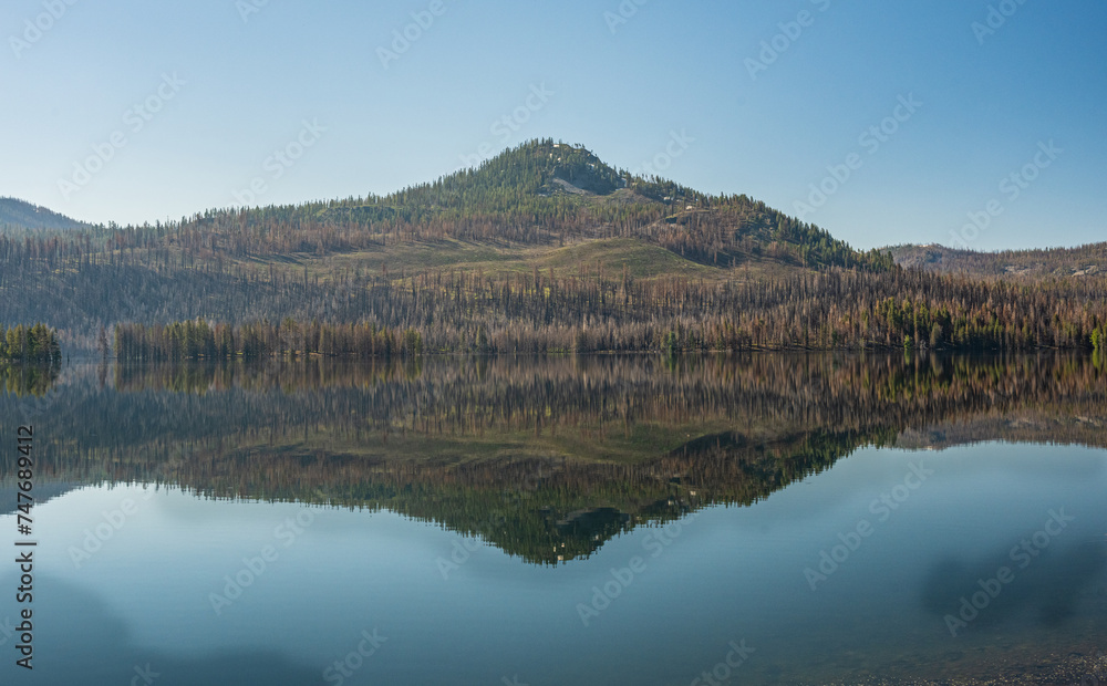 Mount Hoffman Reflects In Snag Lake