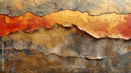 abstract grundge amber ripple background photo