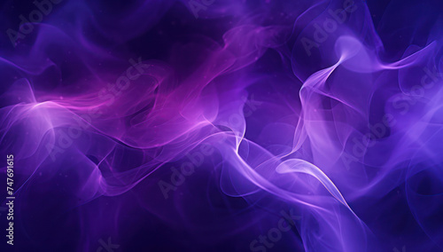 Ethereal Waves: An abstract, digital illustration of futuristic purple and blue waves, creating a mesmerizing pattern of flowing shapes and smooth curves. The bright light and vibrant colors evoke