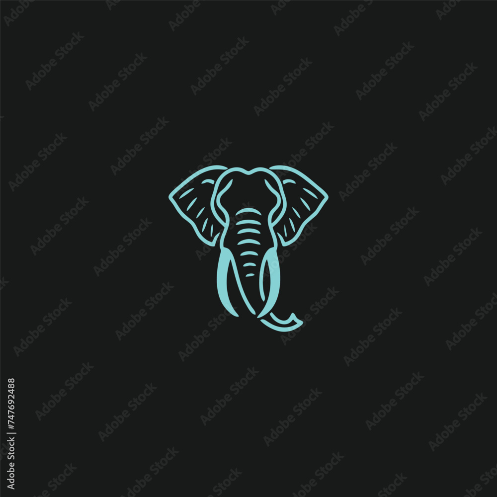 elephant logo style design Vector illustration of an elephant head elephant logo style design Vector illustration of an elephant head