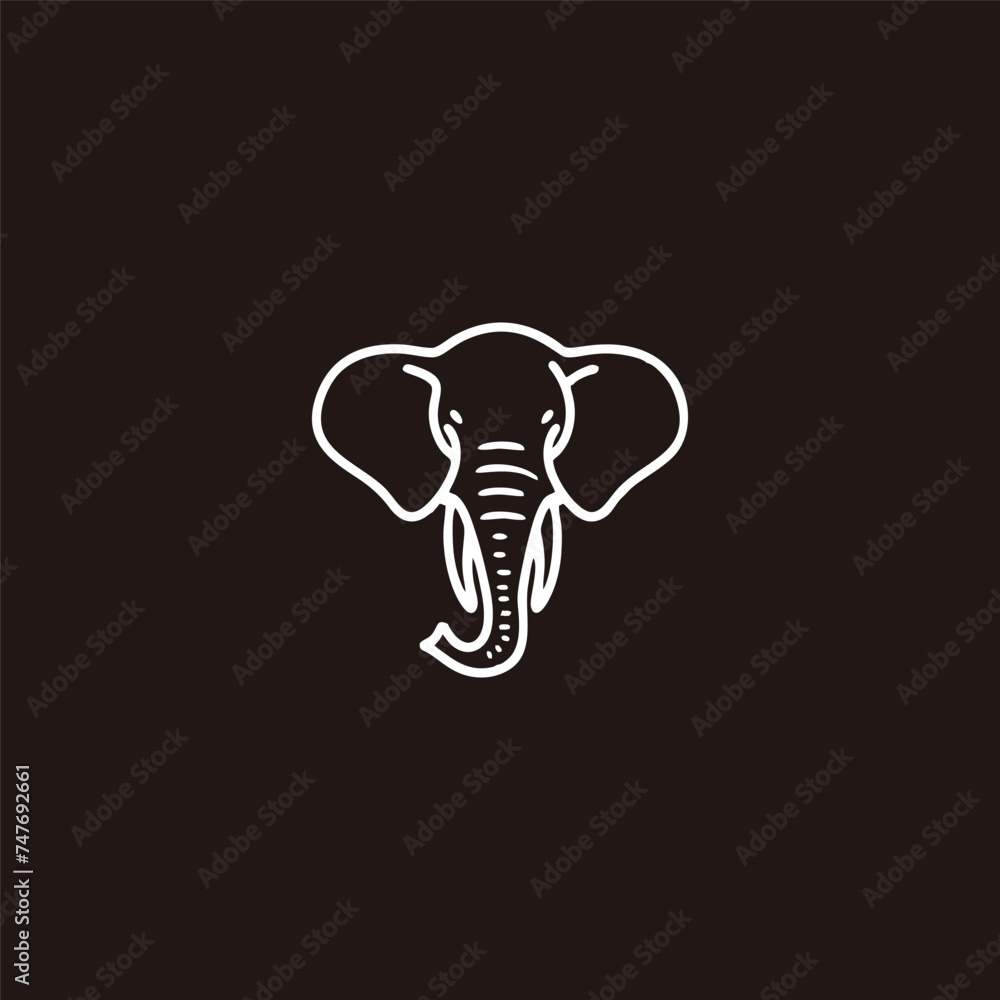 elephant logo style design Vector illustration of an elephant head elephant logo style design Vector illustration of an elephant head