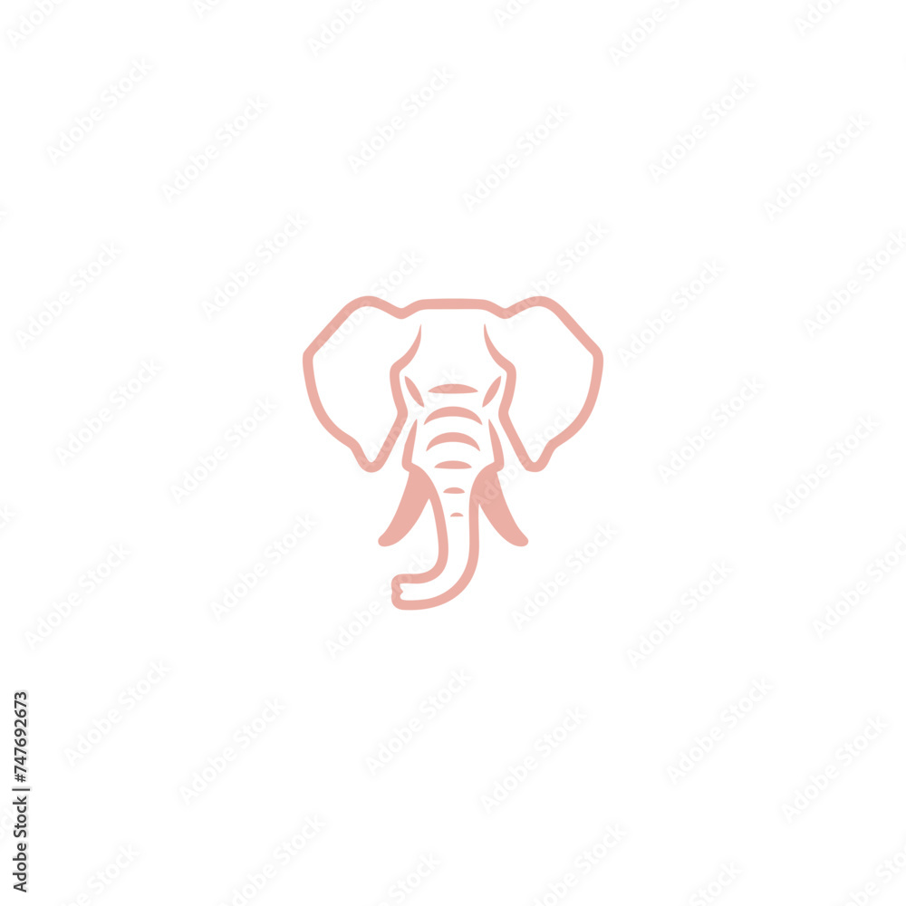 elephant logo style design Vector illustration of an elephant head elephant logo style design Vector illustration of an elephant head