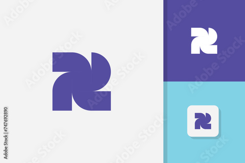 letter r logo design vector template