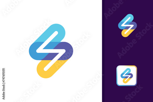 s letter logo design vector template