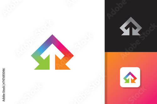arrow logo design vector template