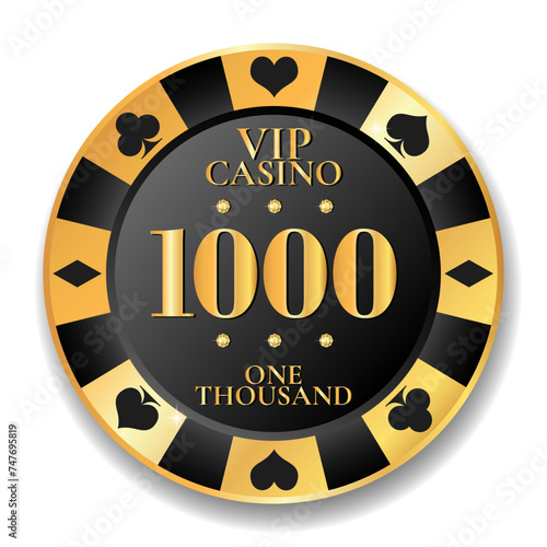 golden casino/poker chip 1000