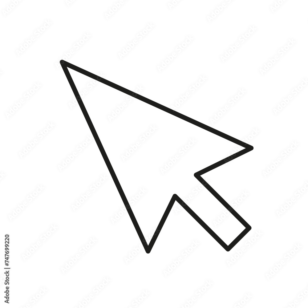 Cursor icon, simple pointer, vector click symbol. User interface element. Vector illustration. EPS 10. Cursor icon, simple pointer, vector click symbol. User interface element. Vector illustration. EPS 10.