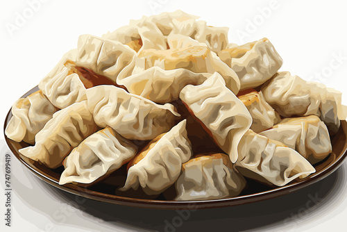 Healthy momo served in a plate.