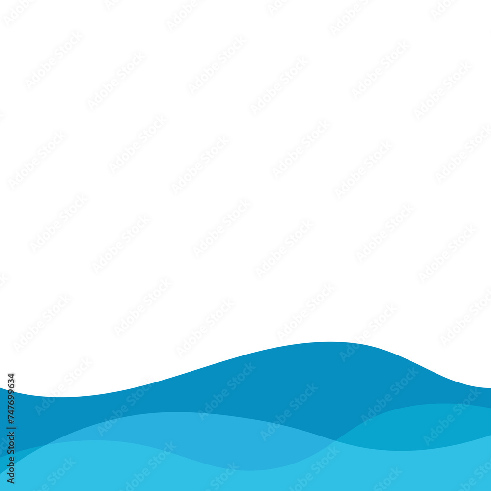 Blue Wave Footer Overlay Blue Wave Footer Overlay