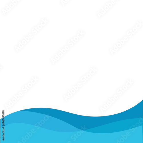 Blue Wave Footer Overlay