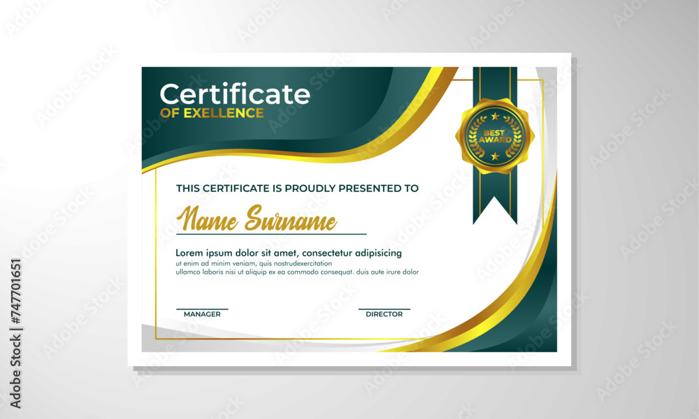 elegant gradient certificate design template elegant gradient certificate design template