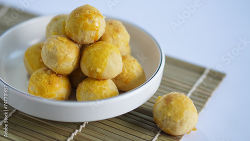 A Pile of Nastar or Ananas Taartjes or Pineapple Tart Usually Served During Hari Raya