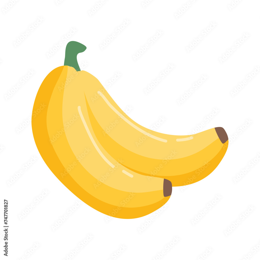 Cute Banana Fruit Sticker illustration Cute Banana Fruit Sticker illustration