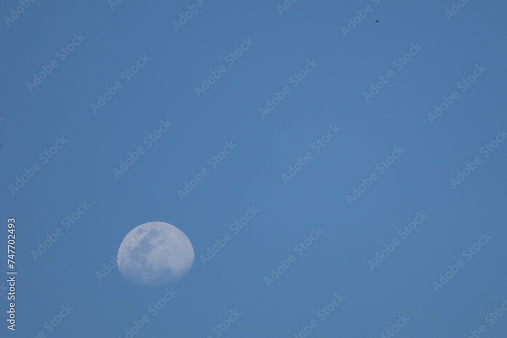 moon over blue sky moon over blue sky