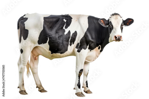 white and black cow on transparency background PNG 