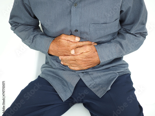 Fotografía Man with stomach pain causes of abdominal pain include inflammatory bowel disease-IBD