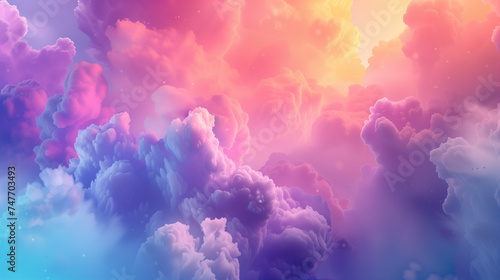 Colorful clouds for poster background © Natalina