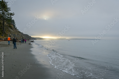 walking on the beach