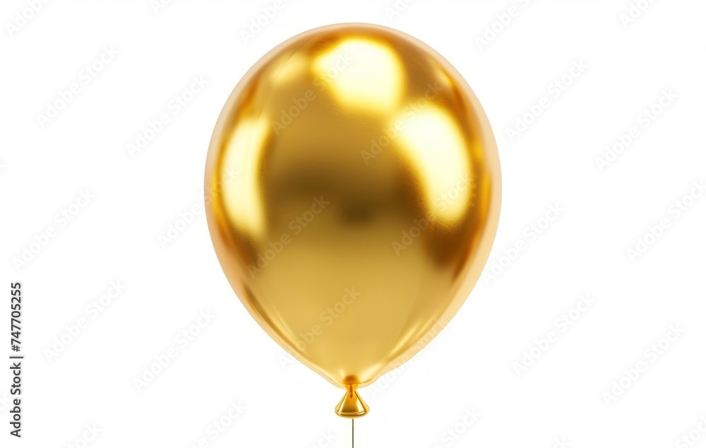 A shiny gold foil balloon is isolated on a white background, showcasing a realistic yet stylized aesthetic and a dark yellow color. A shiny gold foil balloon is isolated on a white background, showcasing a realistic yet stylized aesthetic and a dark yellow color.
