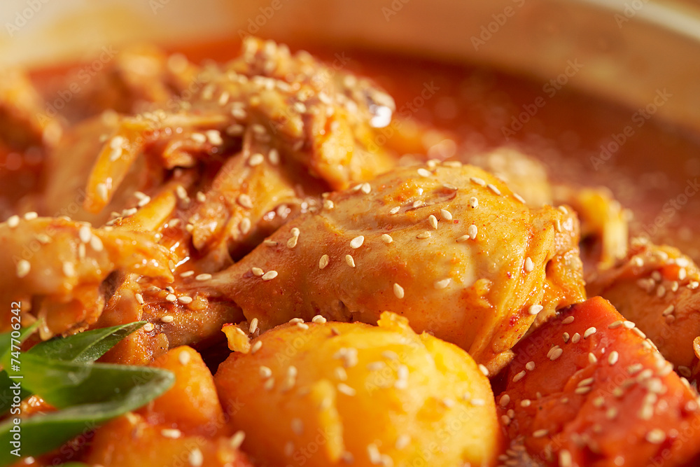 Braised Spicy Chicken, Chicken Stew,dak doritang Braised Spicy Chicken, Chicken Stew,dak doritang