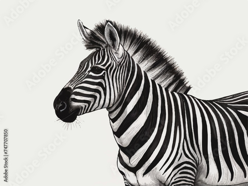 zebra isolated on white