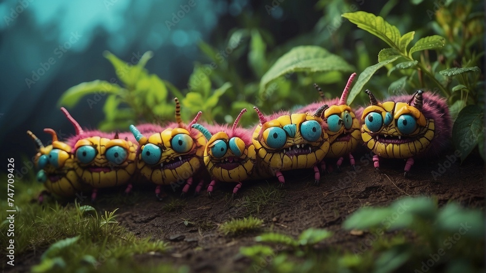 Wonderland Caterpillar  - obrazy, fototapety, plakaty 