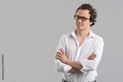 Young businessman in eyegla...