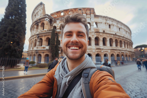 Solo traveler in Rome, Italy