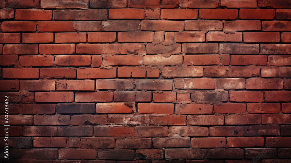 Obraz premium Beautiful red brick wall background 