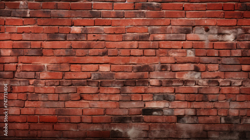 Beautiful red brick wall background 