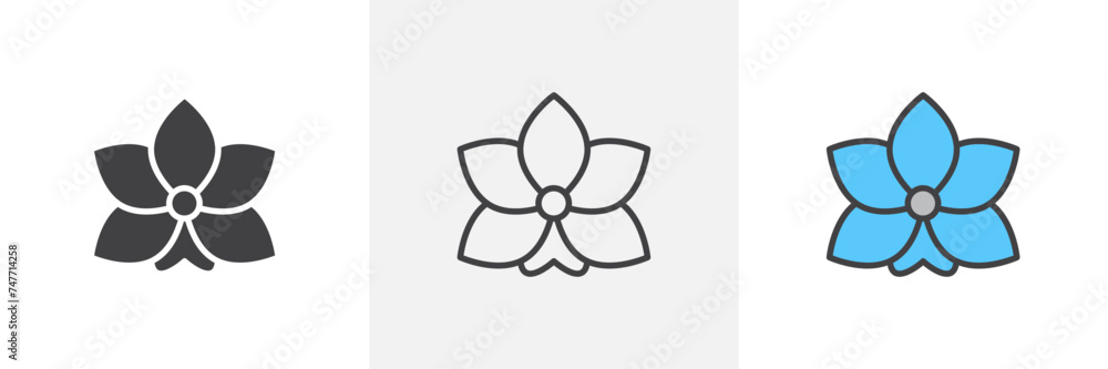 Moth Orchid Isolated Line Icon Style Design. Simple Vector Illustration Moth Orchid Isolated Line Icon Style Design. Simple Vector Illustration
