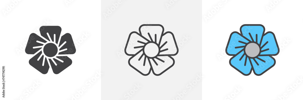 Flax Flower Isolated Line Icon Style Design. Simple Vector Illustration Flax Flower Isolated Line Icon Style Design. Simple Vector Illustration