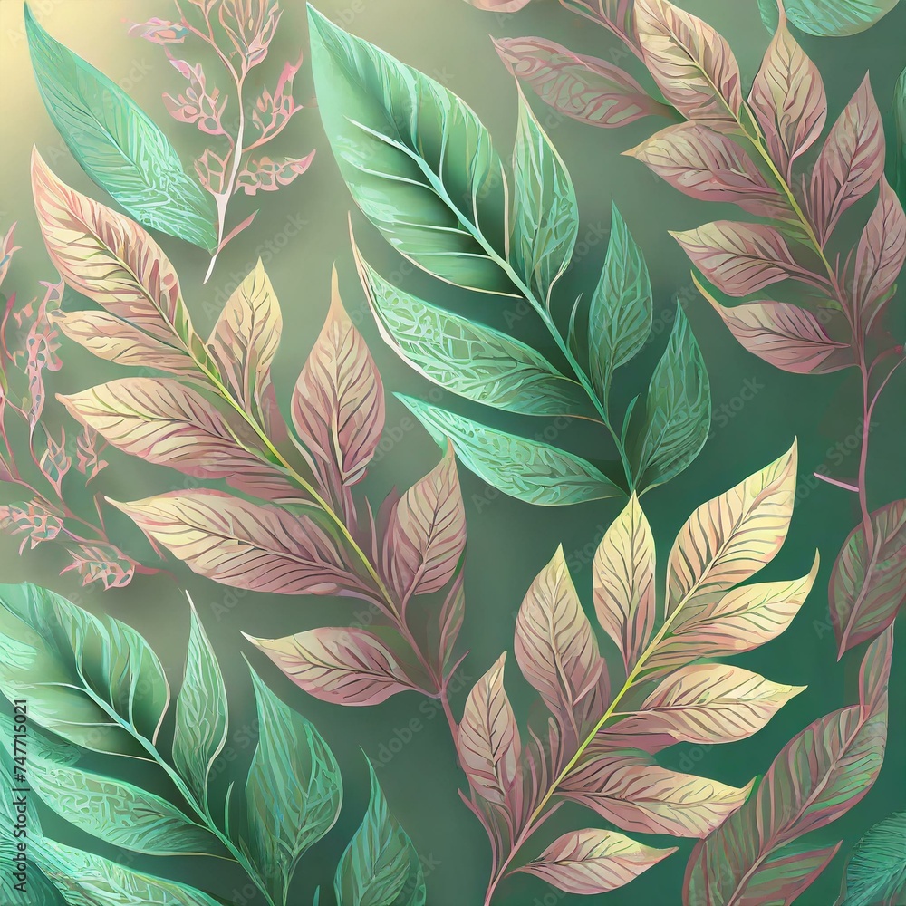 Pastel Leaf Colored patterns Pastel Leaf Colored patterns