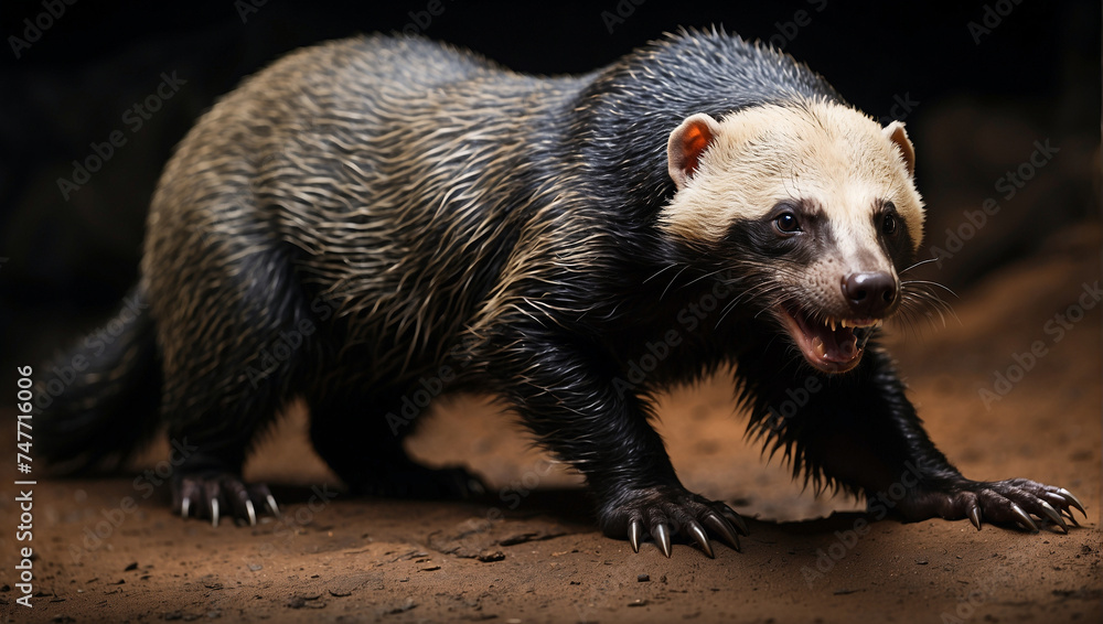 A dangerous and detailed honey badger A dangerous and detailed honey badger