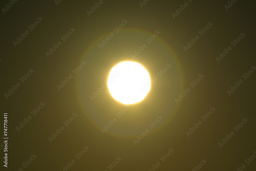 Beautiful setting sun and golden sky with copy space Nature summer background Beautiful setting sun and golden sky with copy space Nature summer background