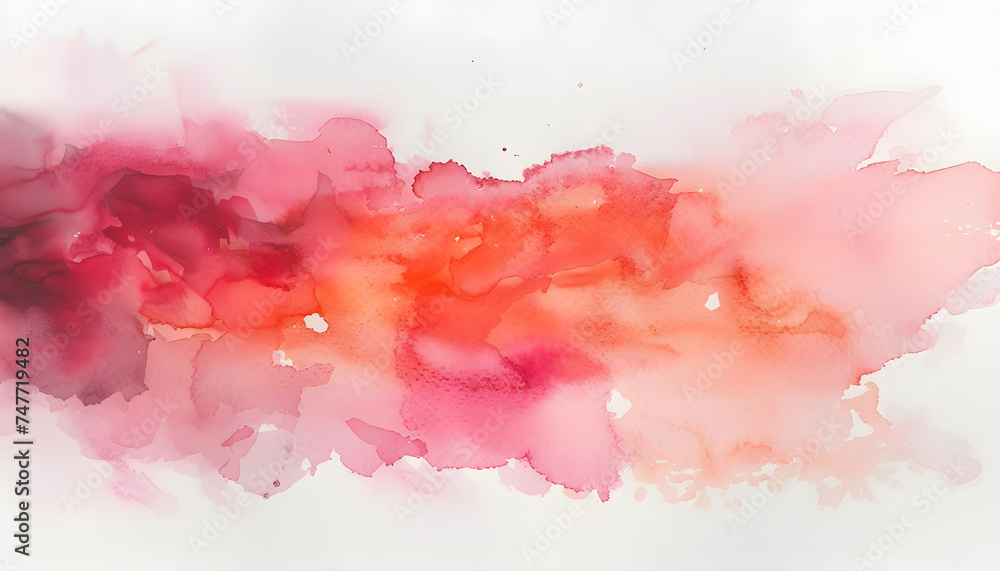 colorful scarlet red watercolor stains