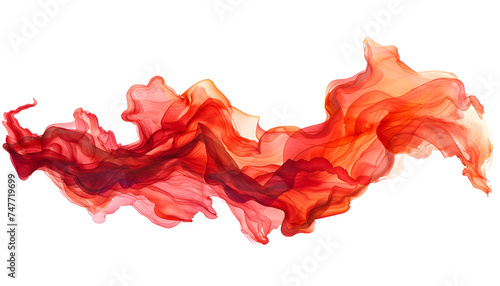colorful vermillion red watercolor stains photo