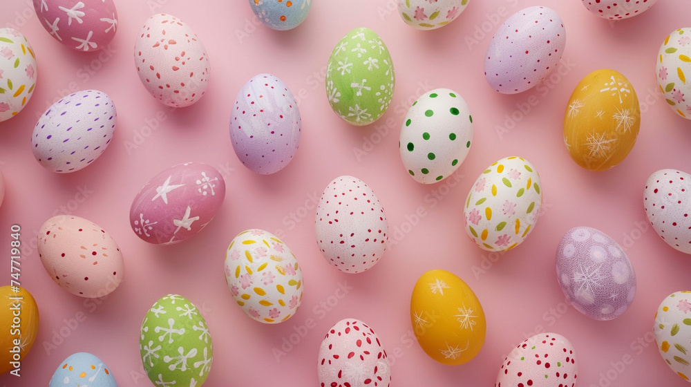 Happy easter decoration background