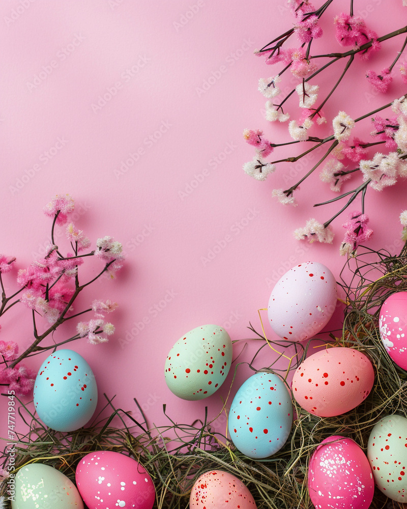 Happy easter decoration background Happy easter decoration background