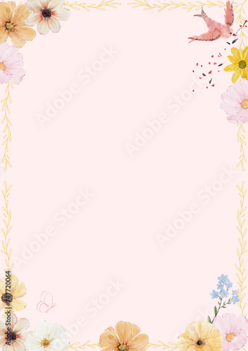 frame with flowers