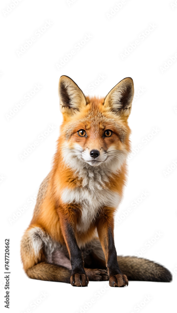 Fototapeta premium Fox isolated on transparent background