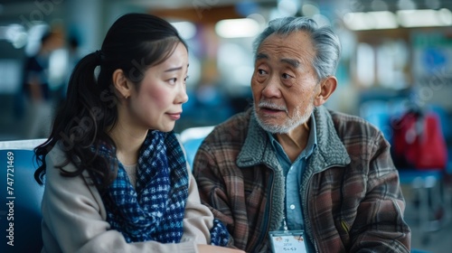 Experienced Mentorship: Smiling Senior Asian Doctor in Hospital Conversation, Asian Senior Doctor Wisdom and Professionalism in Healthcare Mentorship © Art Stocker