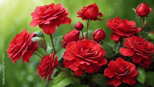 Wallpaper Mural red tulips in garden Torontodigital.ca