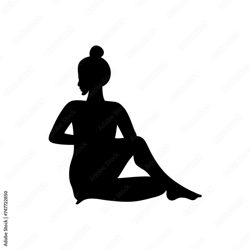 yoga woman silhouette