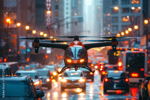 Urban air mobility solutions for reducing traffic congestion and pollution